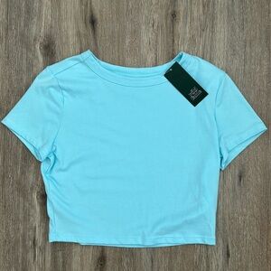 light blue women’s top